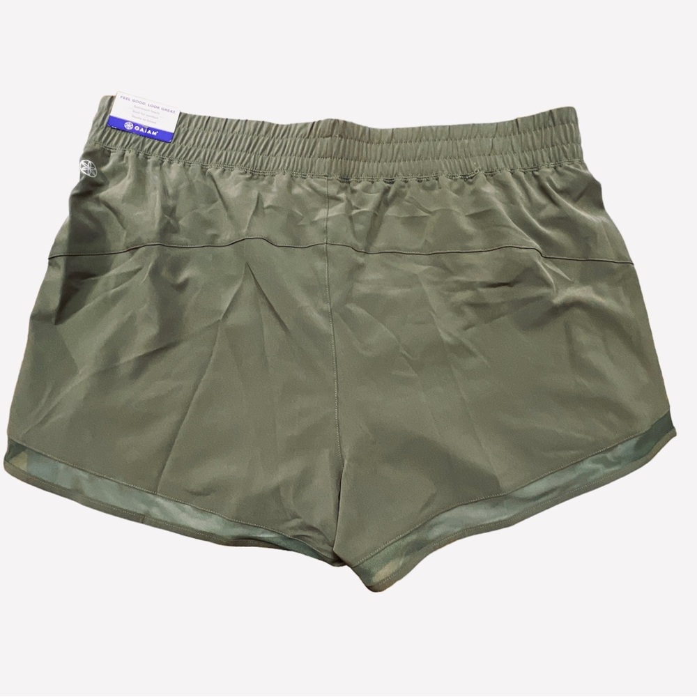 Gaiam Women's Warrior Yoga Short Bike & Running Activewear Shorts Green Size XL - Picture 6 of 9
